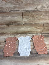 Just One You 3pk Bodysuits Brown sz Newborn