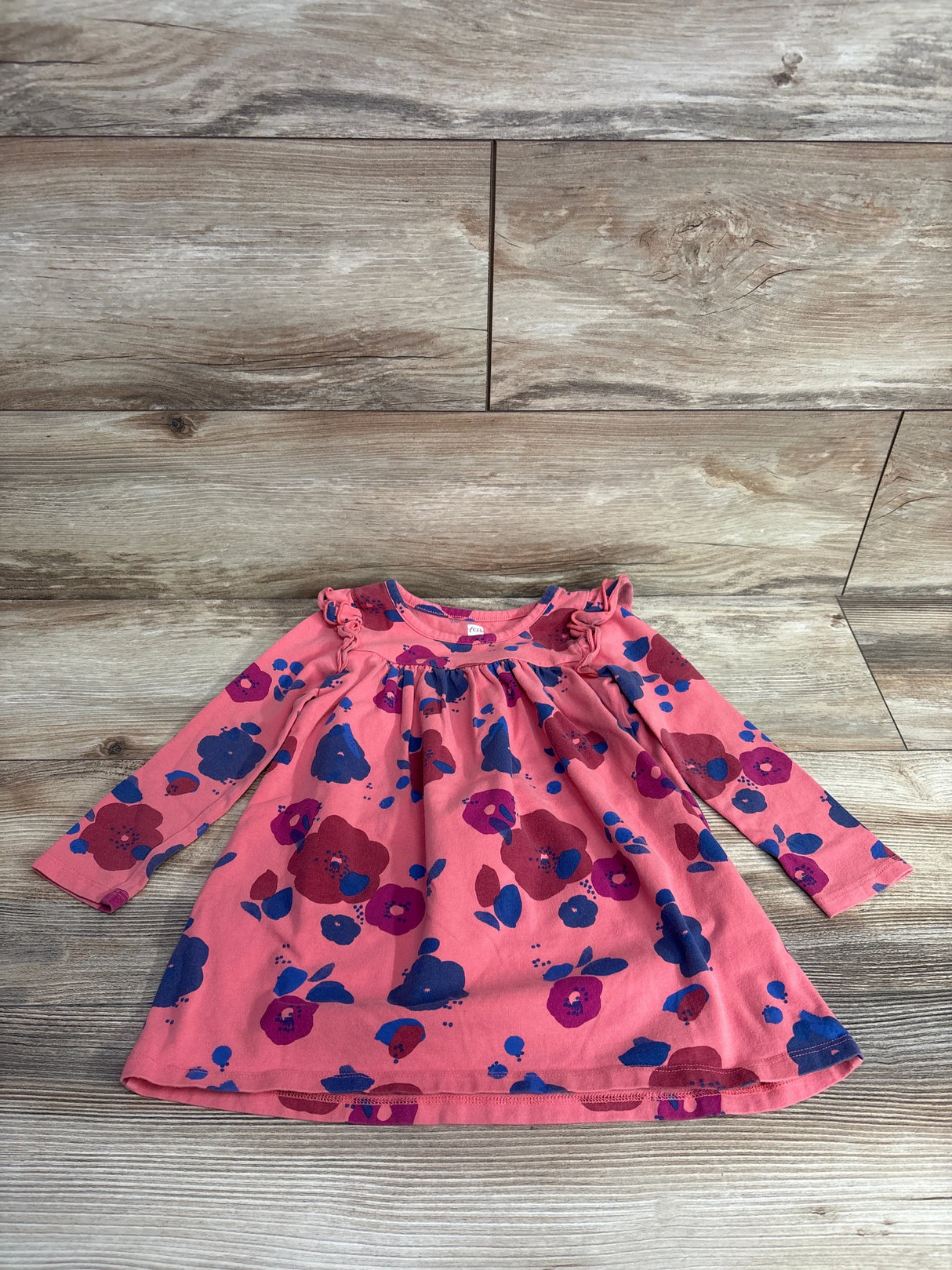 Tea Collection Floral Ruffled Dress Pink sz 18-24m