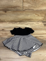 MERSARIPHY Ruffle Sleeve Bodysuit Dress Black sz 6-9m