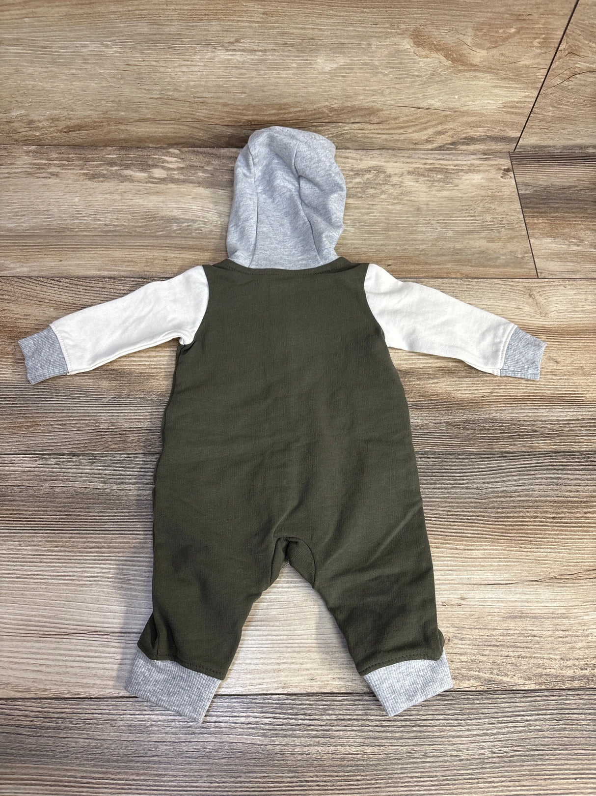 Carter's Raglan Varsity Hooded Coverall  White sz Newborn