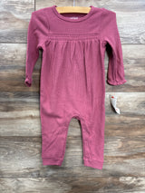 NEW Cat & Jack Waffle Knit Coverall Pink sz 12m