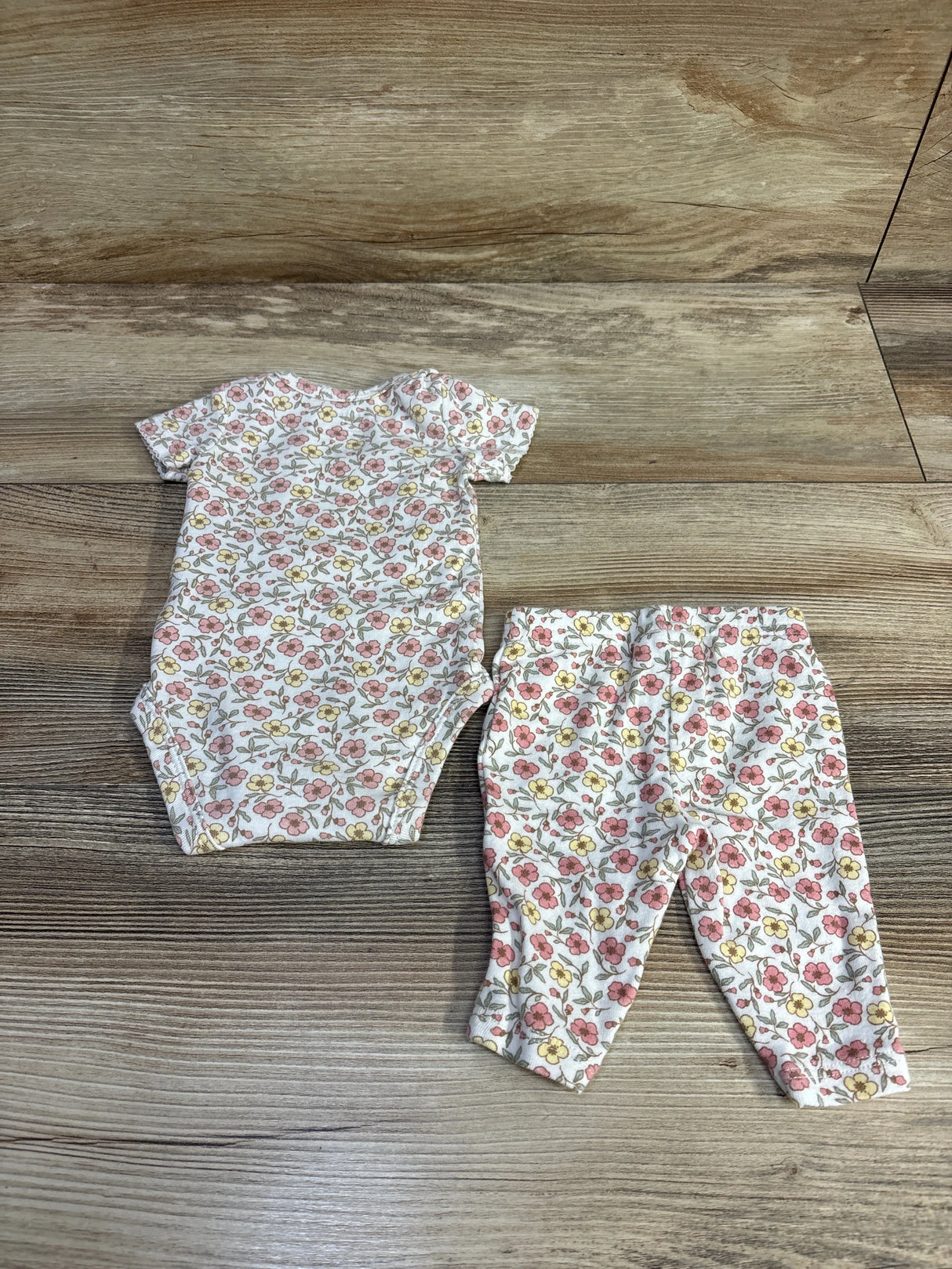Child Of Mine 2pc Floral Bodysuit & Pants White zs Newborn - Me n Mommy To Be