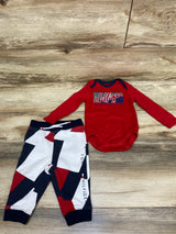 Tommy Hilfiger 2pc Long Sleeve Bodysuit & Joggers Set Red sz 12m