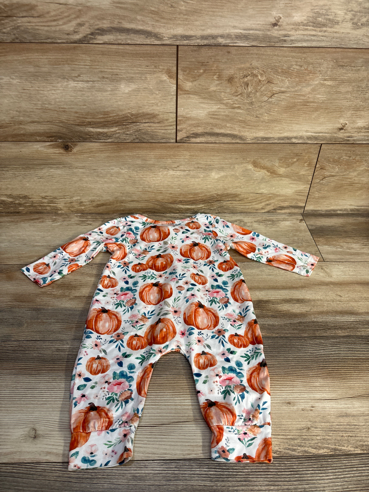 Inscorn Pumpkin Print Coverall White sz 6-9m