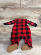 Carter's Buffalo Plaid Blanket Sleeper Red sz 3m