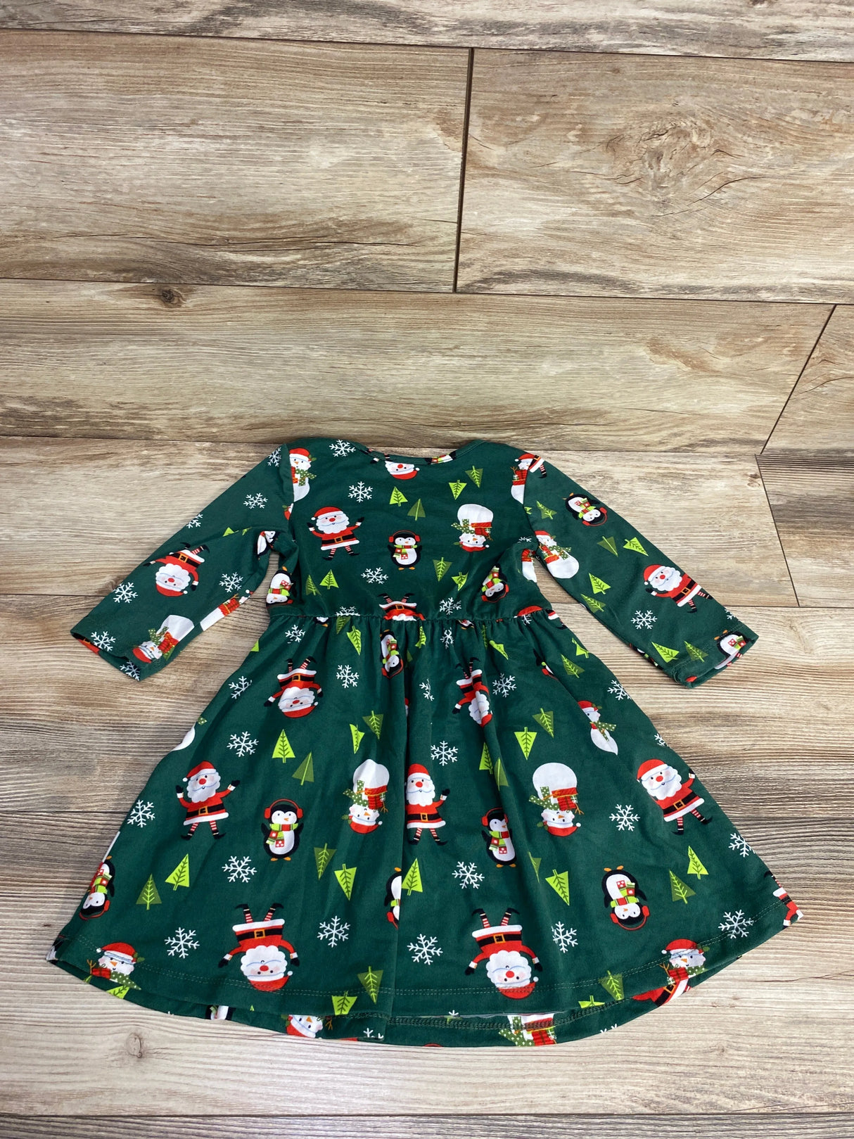 Emma & Elsa Christmas Long Sleeve Dress Emerald sz 4T