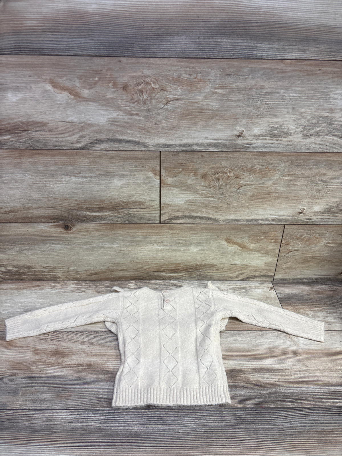 Knit Ruffle Sweater Beige sz 18-24m