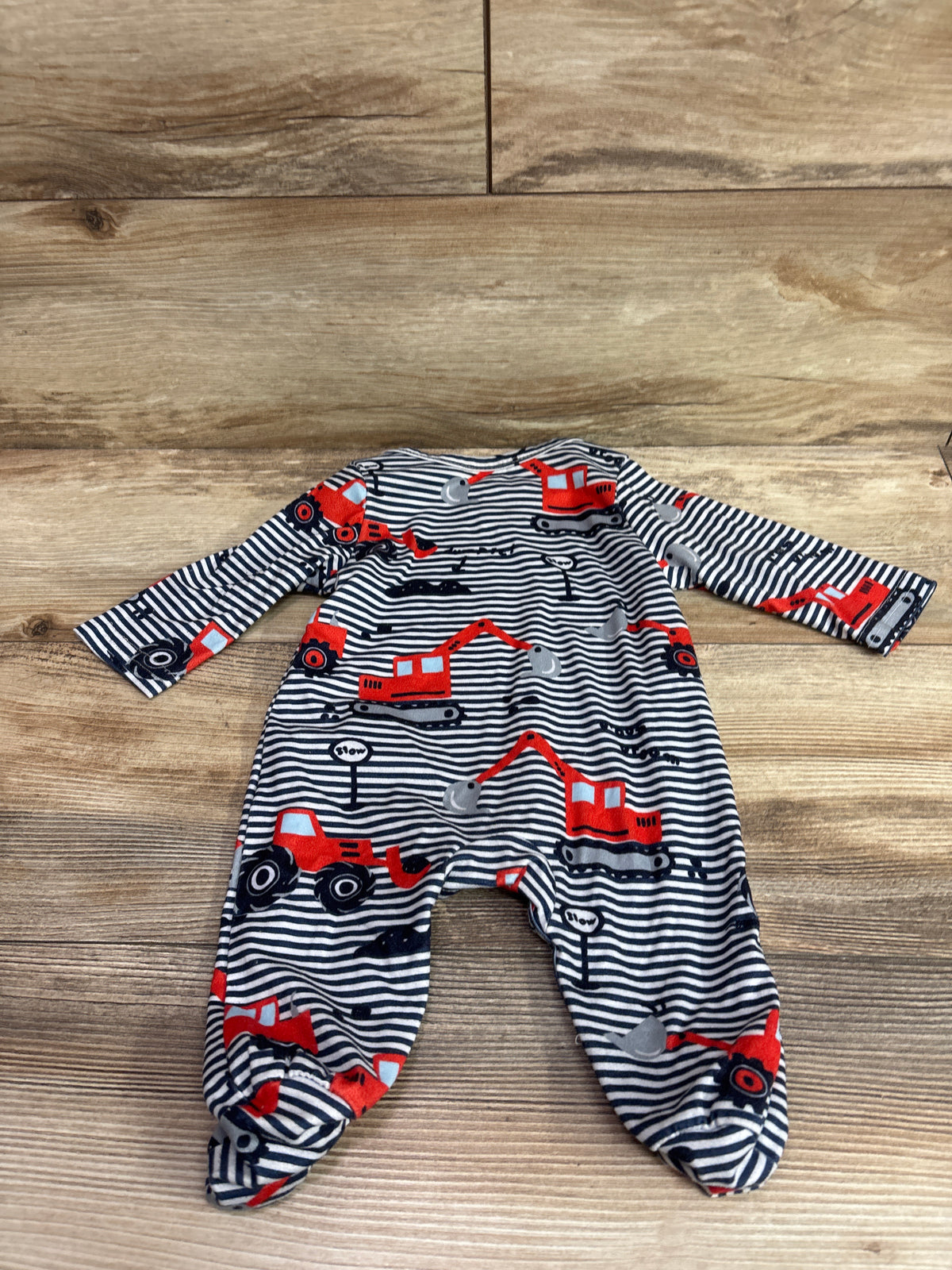 Tractor Print Footed Coverall Navy sz 1-3m