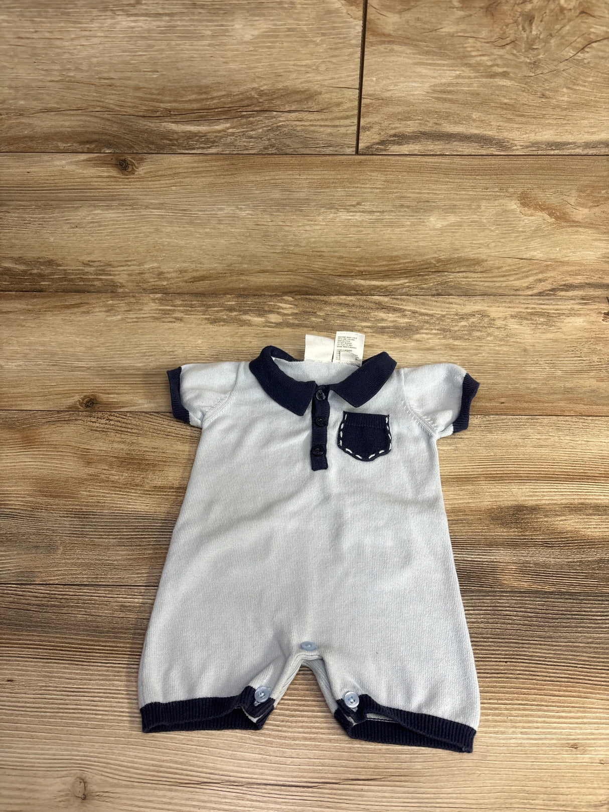 Koala Baby Boutique Polo Shortie Romper Light Blue sz 0-3m