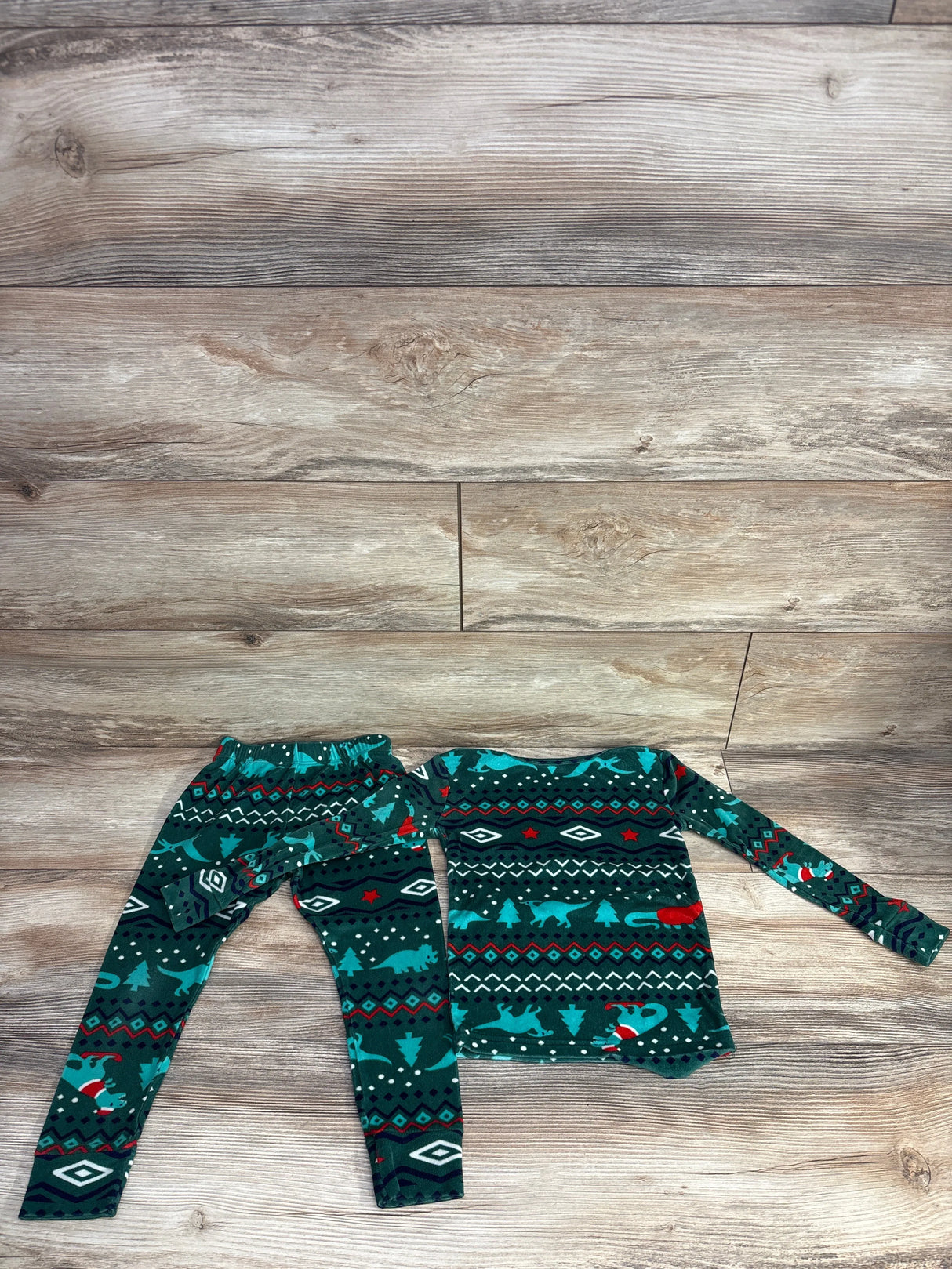 Cat & Jack 2pc Velour Christmas Pajama Set Green sz 4T