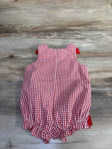 Baby Crew Gingham Birthday Romper Red sz 6/9m