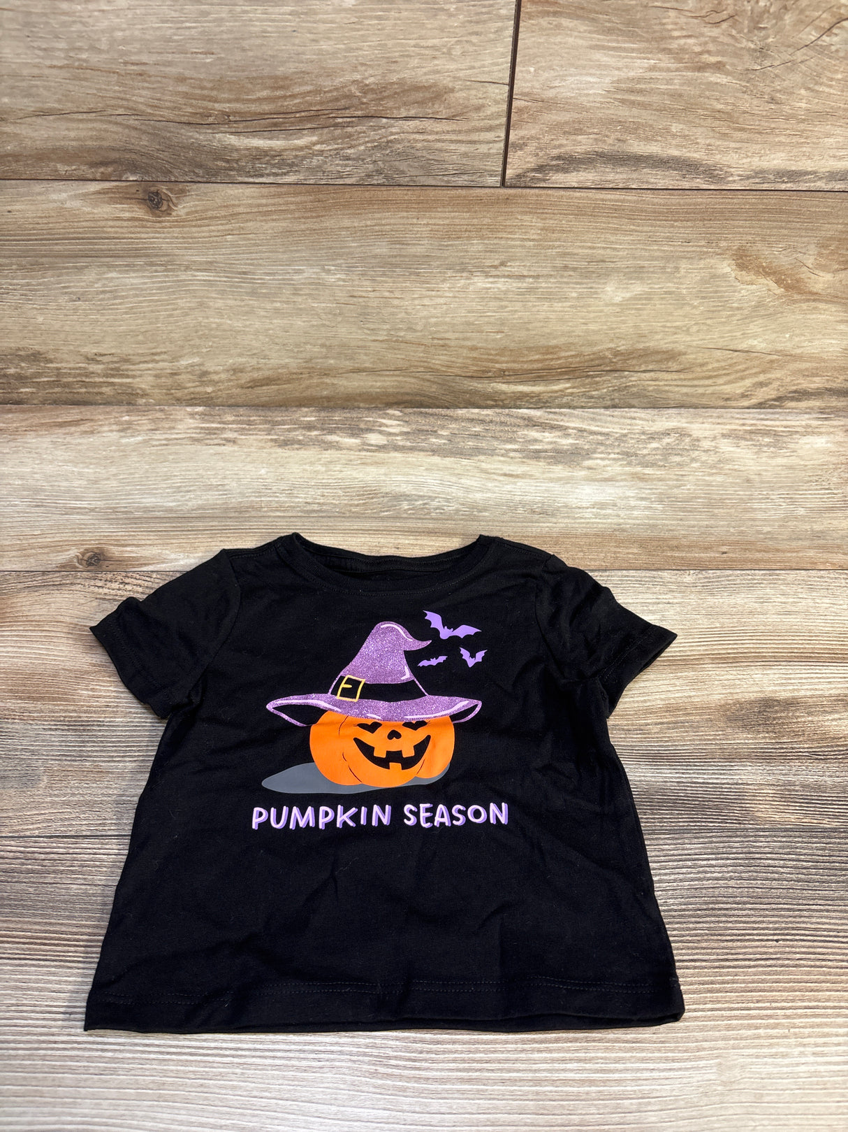 Wonder Nation Pumpkin Season Shirt Black sz 12m