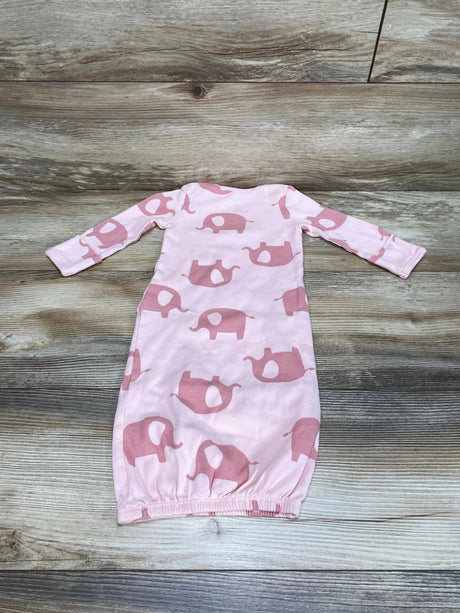 Simple Joys Elephant Print Gown Pink sz 0-3m