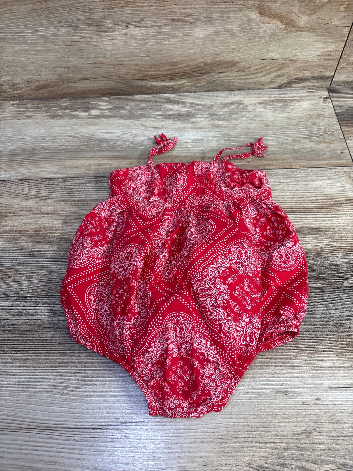 Oshkosh Paisley Bubble Romper Red sz 18m