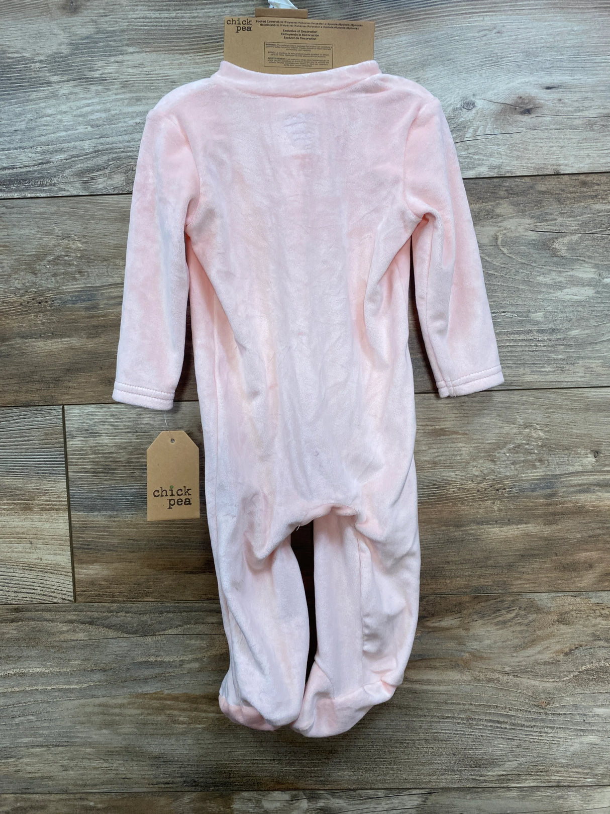 NEW Chick Pea 2pc Velbowa Footed Coverall & Headband Set Pink sz 3-6m