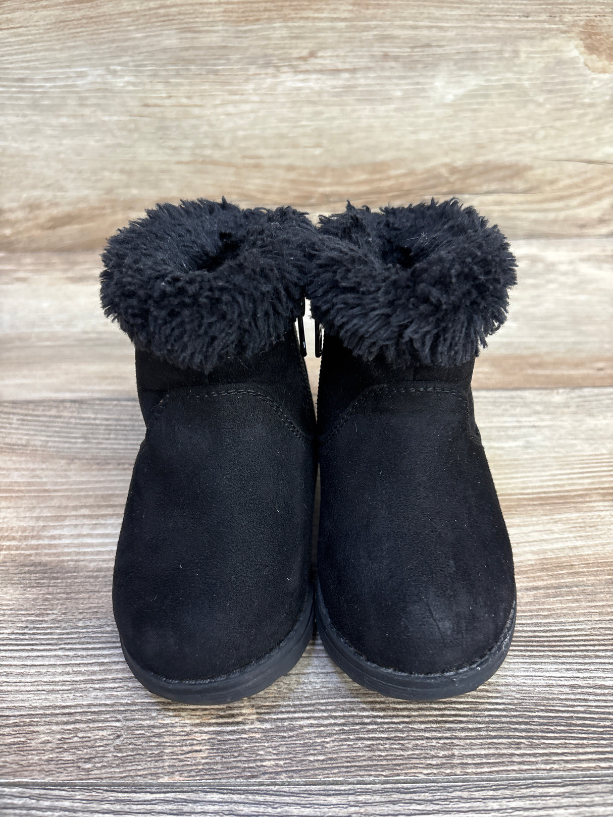Cat & Jack Faux Fur Lined Ankle Boots Black sz 5c