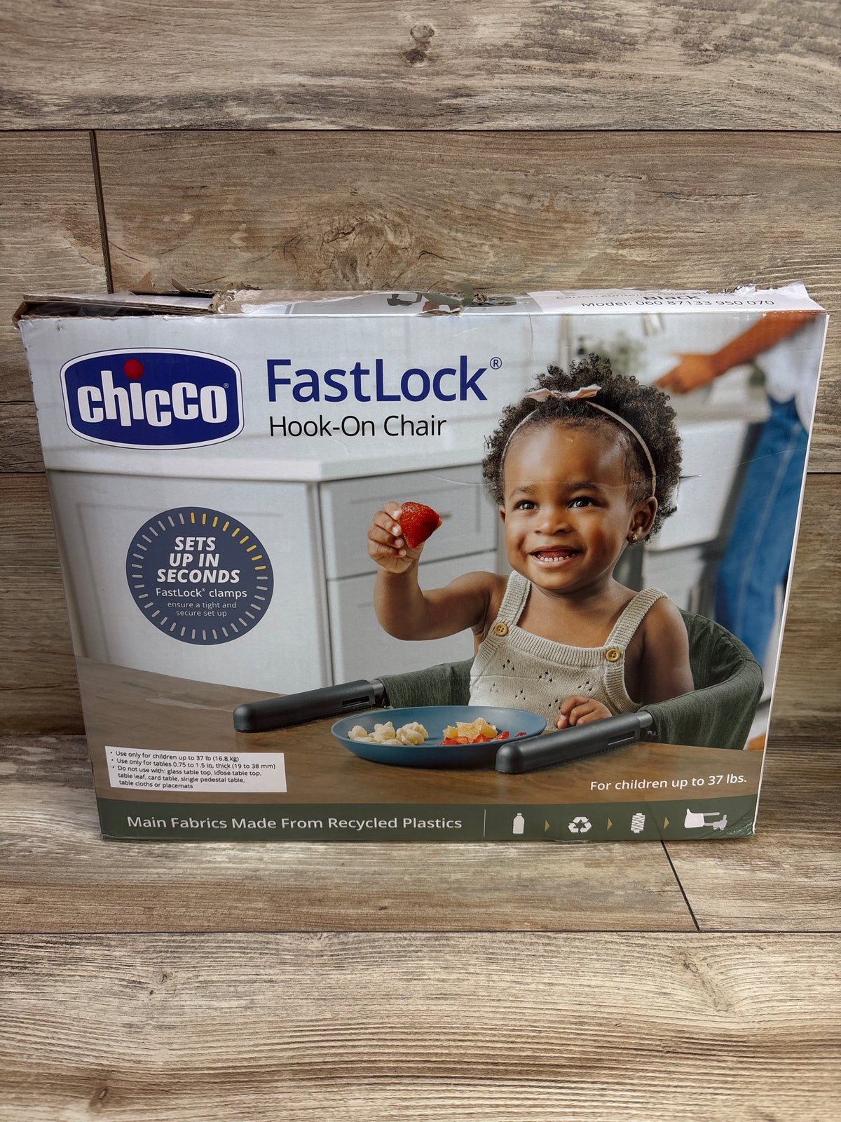 NEW Chicco FastLock Hook-On High Chair Grey