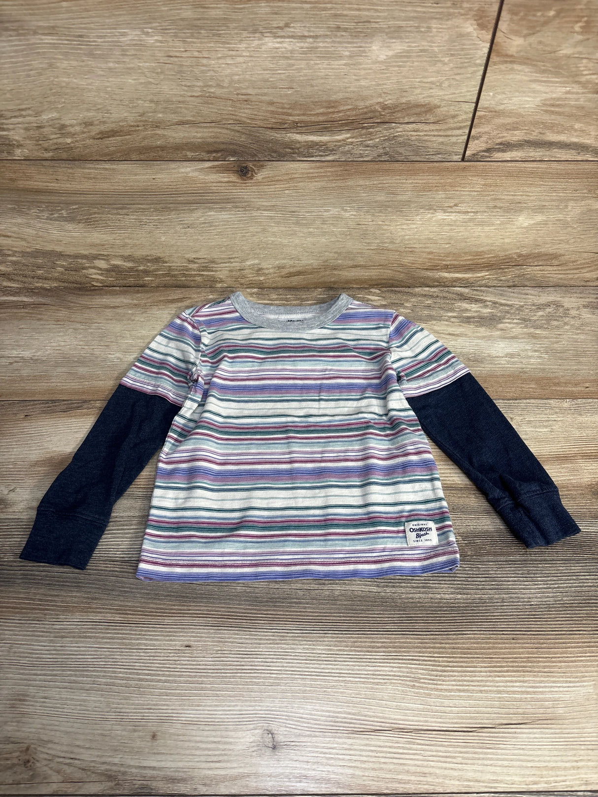 Oshkosh Striped 2fer Shirt White sz 3T - Me n Mommy To Be