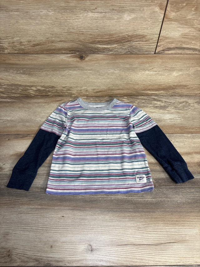 Oshkosh Striped 2fer Shirt White sz 3T - Me n Mommy To Be