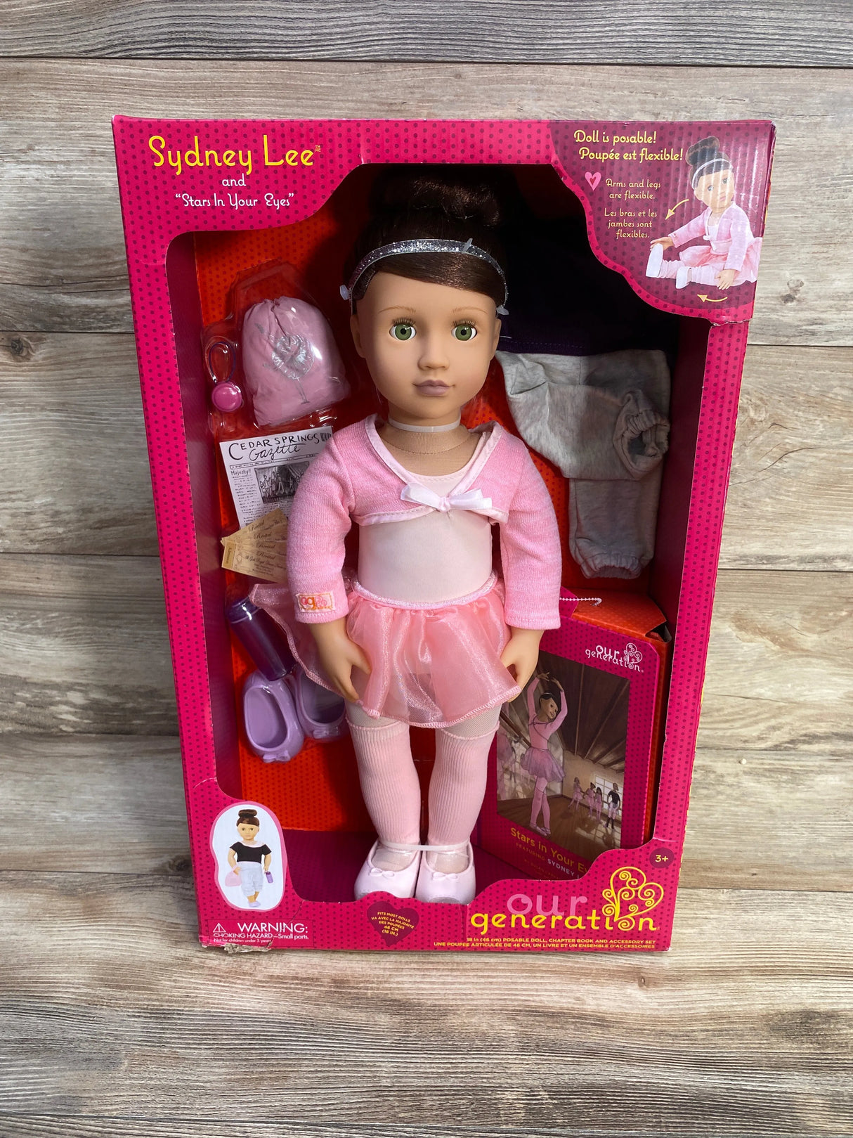 NEW Our Generation Sydney Lee with Storybook & Outfit 18" Ballet Doll