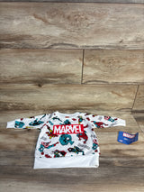 NEW Marvel Comics Sweatshirt White sz 12m