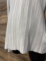 Pretty Little Thing White Plisse Fitted Top sz Medium - Me n Mommy To Be
