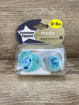 NEW Tommee Tippee 2Pk Moda Pacifiers sz 0-6M