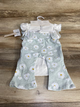 NEW Catherine Malandrino 3pc Watch Me Bloom Bodysuit Set White sz 3-6m