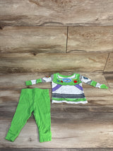 Disney Pixar Toy Story 2pc Buzz Lightyear Pajama Set White sz 12m