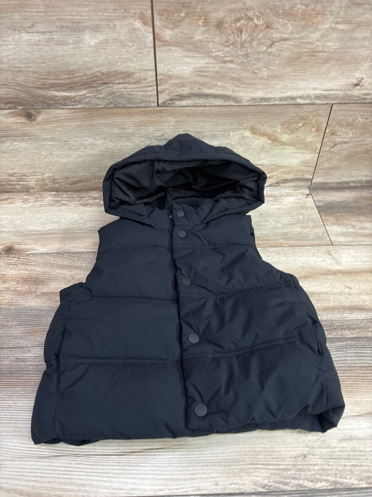 Zara Hooded Puffer Vest Black sz 2/3T
