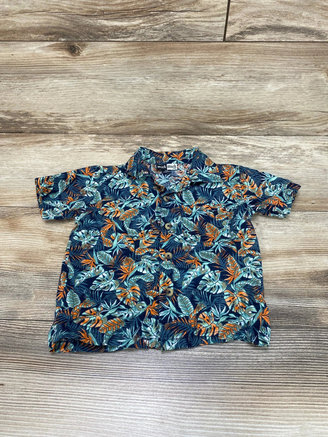 Mick Mack Green Tropical Button-Up Shirt sz 18m - Me 'n Mommy To Be