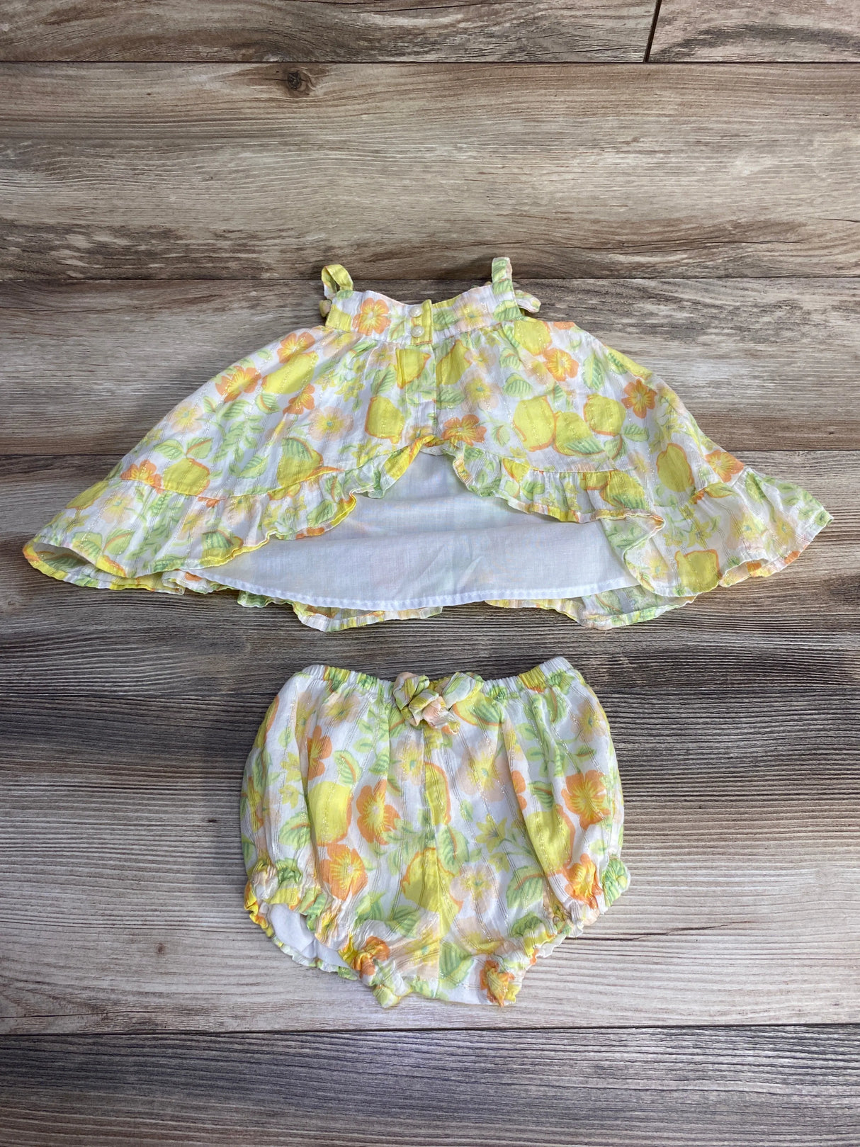 Rachel Zoe 2pc Floral Top & Bloomers White sz 3-6m