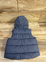 H&M Hooded Puffer Vest Blue sz 12m
