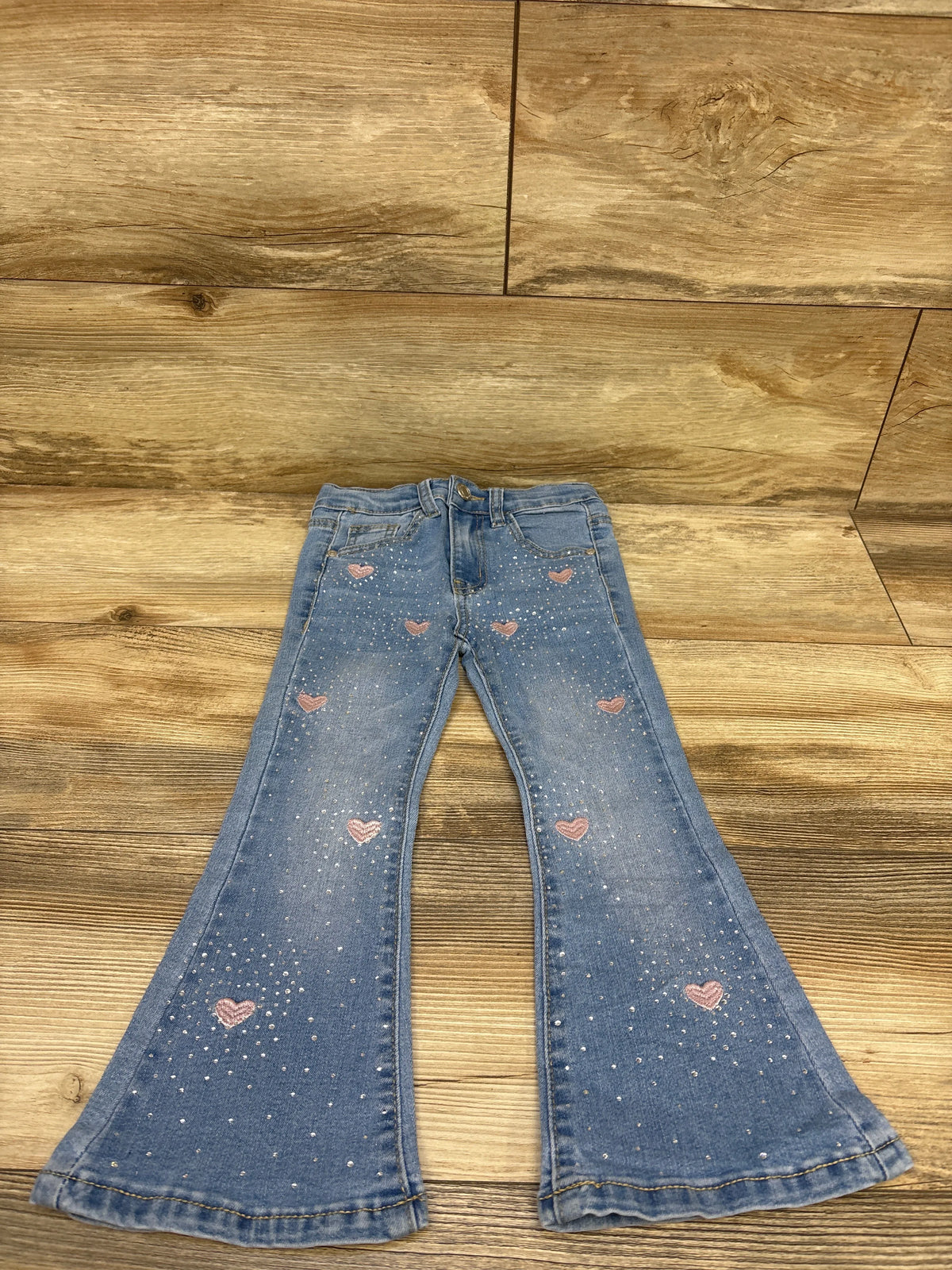 Denim Diva Bedazzled Flare Jeans Blue sz 4T