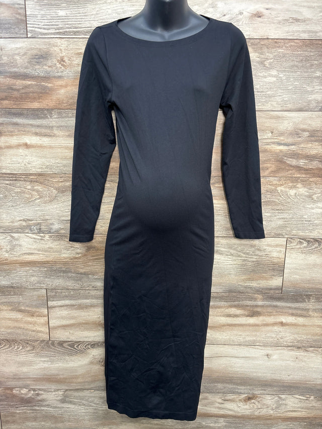 Isabel Maternity Long Sleeve Dress Black sz Medium - Me n Mommy To Be