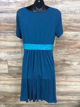 Smallshow Maternity Flowy Dress Blue sz Large
