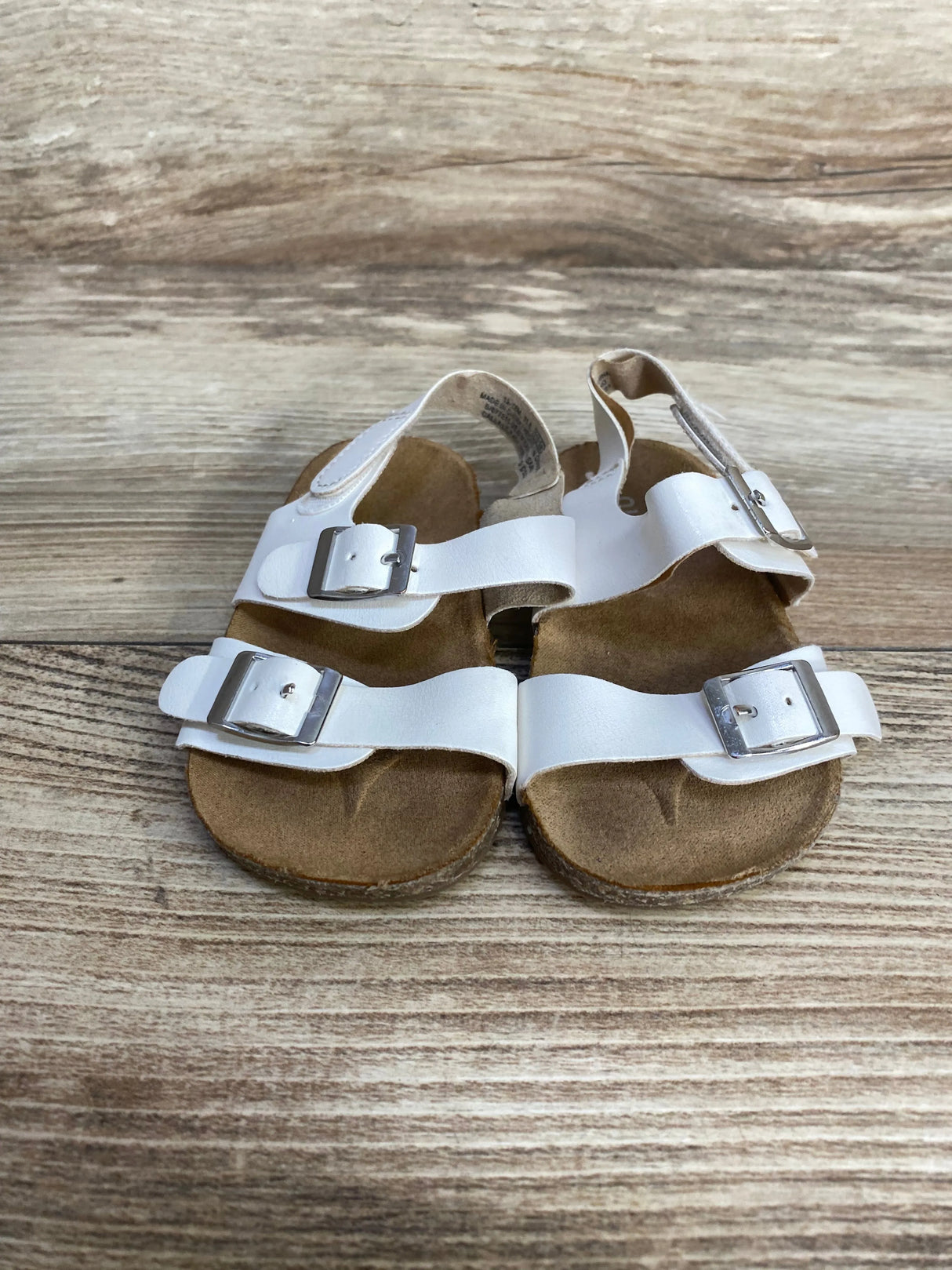 Old Navy Faux-Leather Double-Buckle Sandals White sz 12-18m