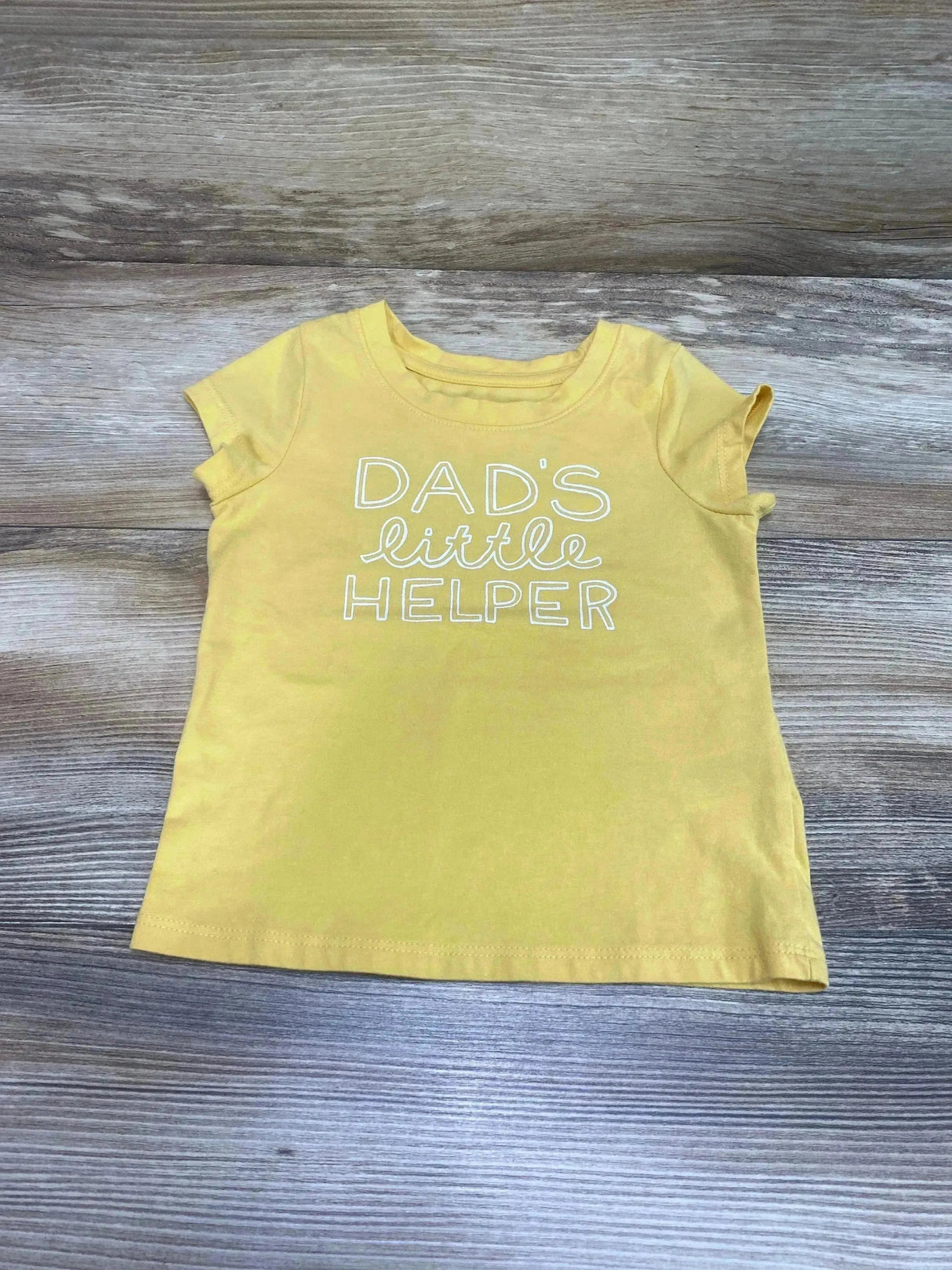 Cat & Jack Dad's Little Helper Shirt Yellow sz 18m