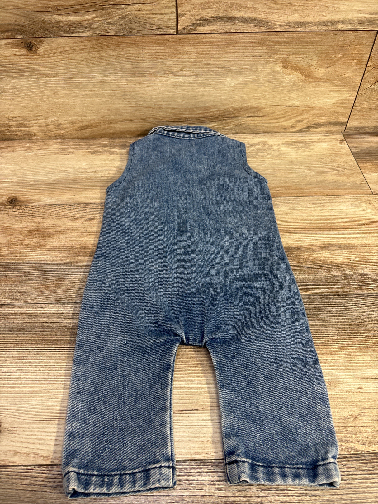 Distressed Sleeveless Denim Jumpsuit sz 6-9m