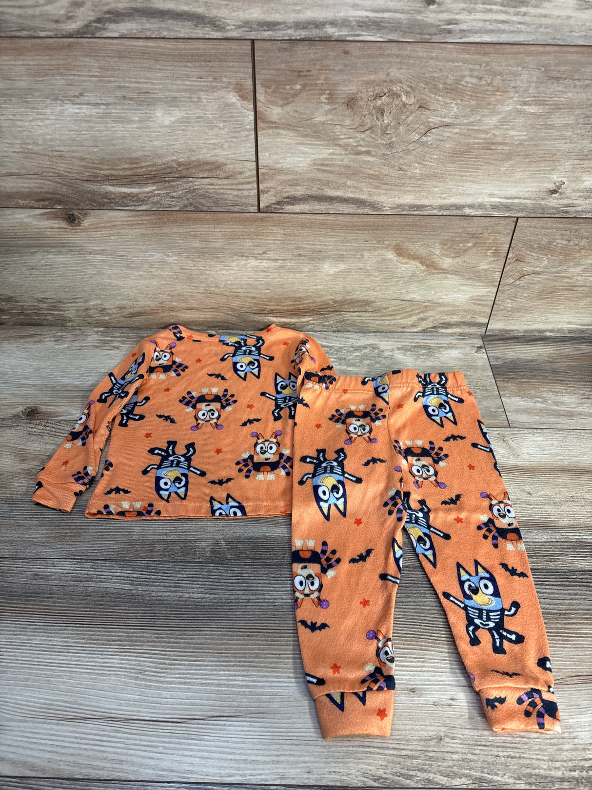Bluey 2pc Halloween Pajama Set Orange sz 2T