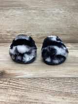 UGG Baby-Girls Fluff Yeah Slide Black/White Sz 0c/1c