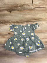 7 For All Mankind Floral Bodysuit Dress Green sz 6-9m