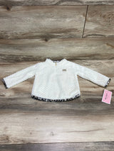 NEW Juicy Couture Plush Pullover White sz 12m