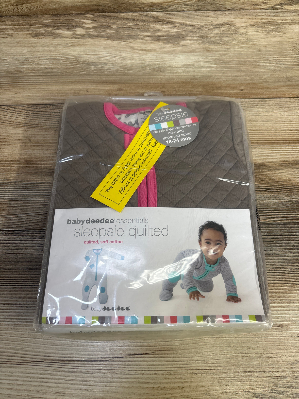 NEW Baby DeeDee Sleepsie Quilted Pajamas Heather Mauve sz 18-24m