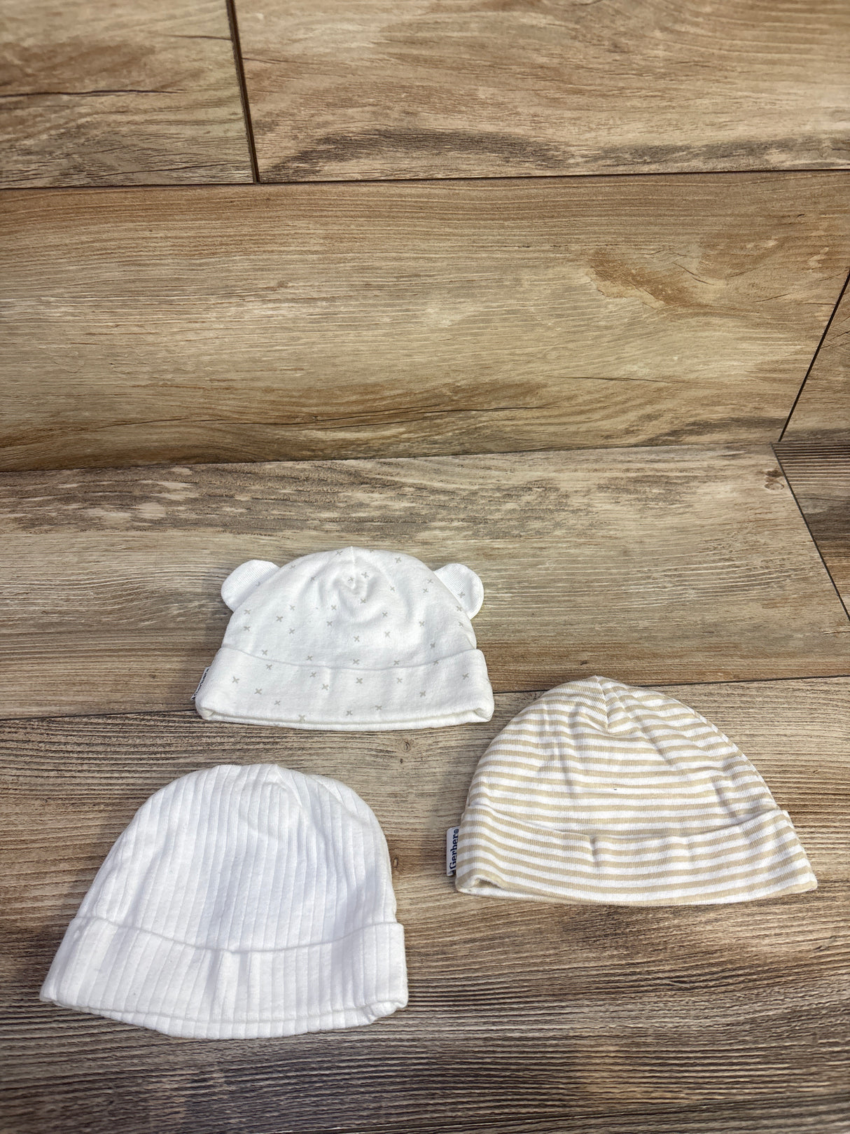 Gerber 3pk Hats Unisex sz 0-6m