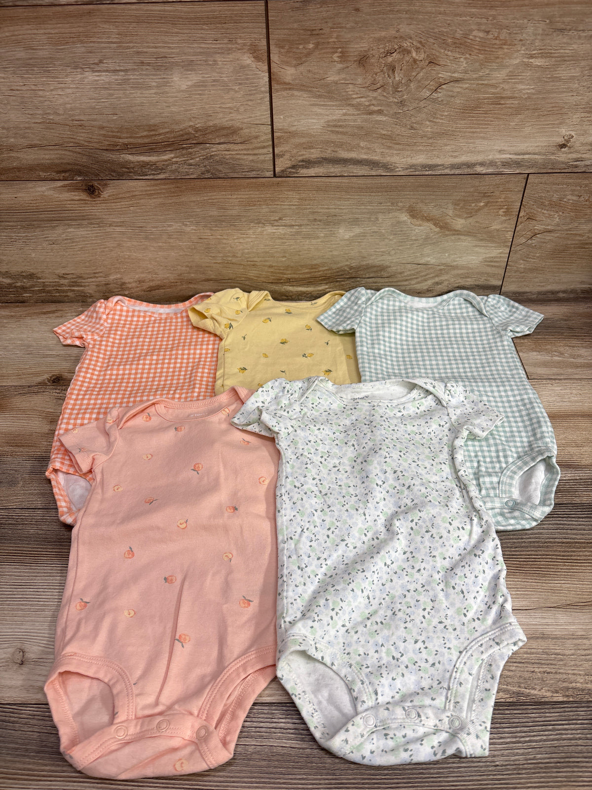 Carter's 5pk Bodysuits Orange sz 12m