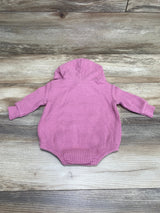 Old Navy Thermal-Knit Hooded Romper Pink sz 0-3m