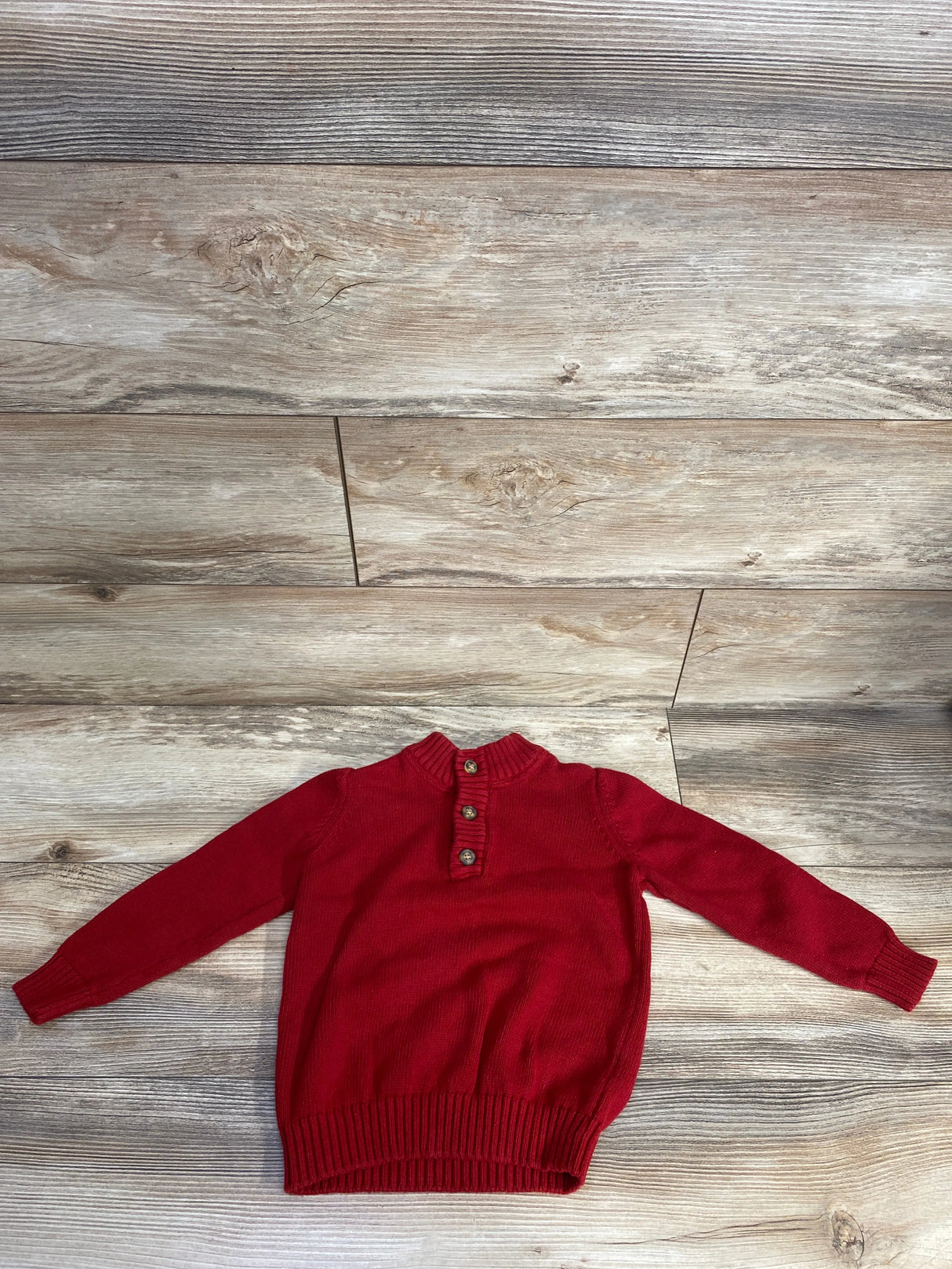 Carter's Henley Knit Sweater Red sz 3T