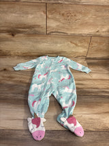 Carter's Unicorn Blanket Sleeper Blue sz 6m