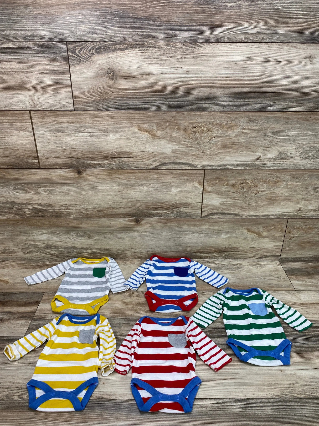 Baby Boden Striped 5 Pack Bodysuits sz Newborn